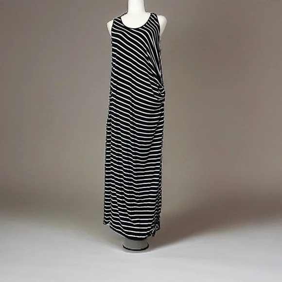 Lord & Taylor | Dresses | Nwot Lord Taylor Maxi Stripe Slip Dress Black  White Size Xl | Poshmark